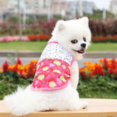 KUTKUT Breathable Clothes for Small Dogs, Summer Fruits Pattern Mesh Vest Sleeveless Shirt for Maltese, Bichon, Papillon, Pekingese - kutkutstyle
